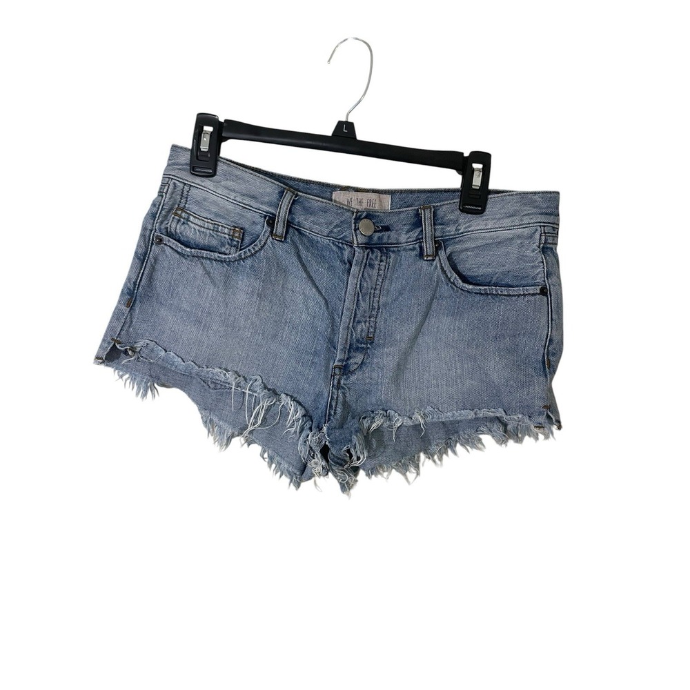Free People Size 28 Cut Off Jean Shorts Button‎ Fly Frayed Festival Daisy Dukes